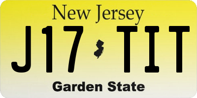 NJ license plate J17TIT