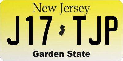 NJ license plate J17TJP