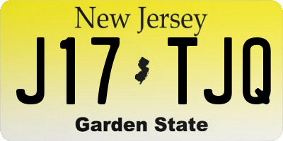 NJ license plate J17TJQ