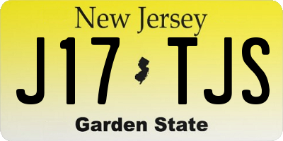 NJ license plate J17TJS