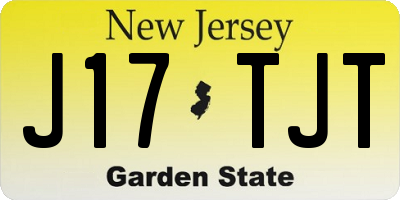 NJ license plate J17TJT