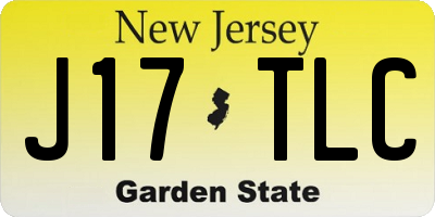 NJ license plate J17TLC