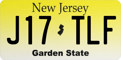 NJ license plate J17TLF