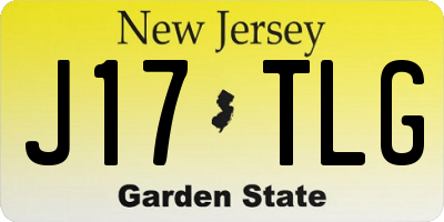 NJ license plate J17TLG