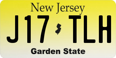 NJ license plate J17TLH