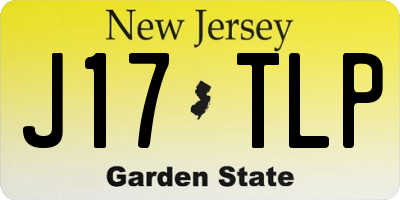 NJ license plate J17TLP