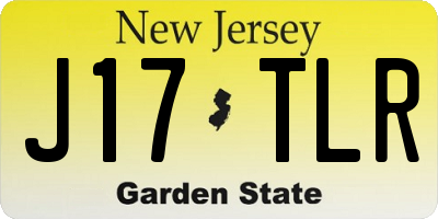 NJ license plate J17TLR