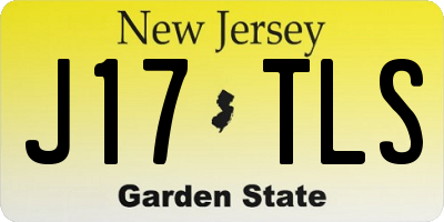 NJ license plate J17TLS