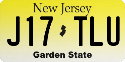 NJ license plate J17TLU