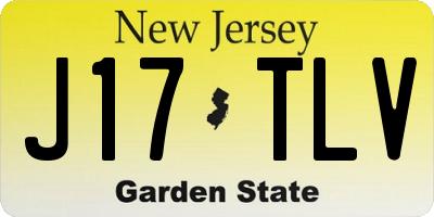 NJ license plate J17TLV