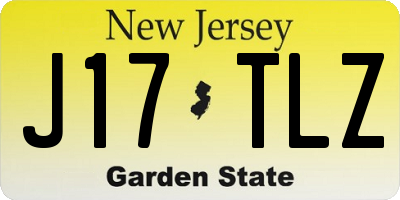NJ license plate J17TLZ