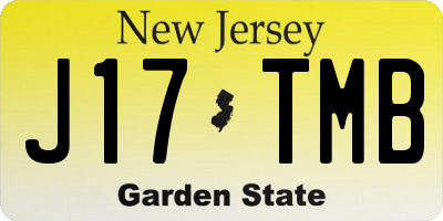 NJ license plate J17TMB