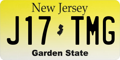 NJ license plate J17TMG