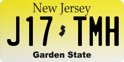 NJ license plate J17TMH