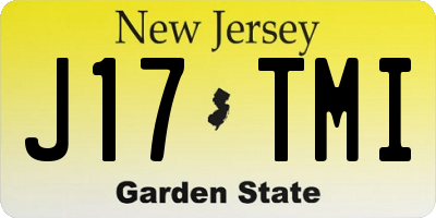 NJ license plate J17TMI