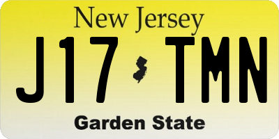 NJ license plate J17TMN