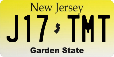 NJ license plate J17TMT