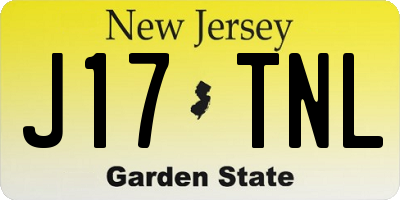 NJ license plate J17TNL