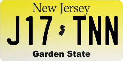 NJ license plate J17TNN
