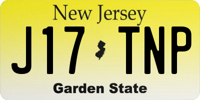 NJ license plate J17TNP