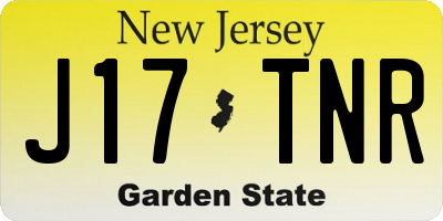 NJ license plate J17TNR