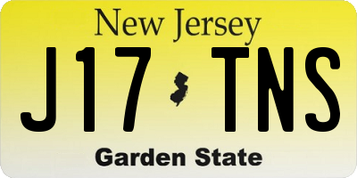 NJ license plate J17TNS