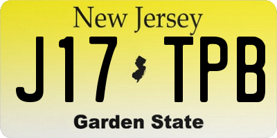 NJ license plate J17TPB