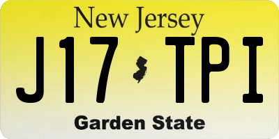 NJ license plate J17TPI