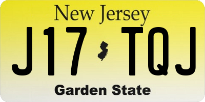 NJ license plate J17TQJ