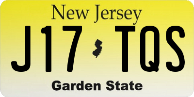 NJ license plate J17TQS