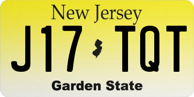 NJ license plate J17TQT