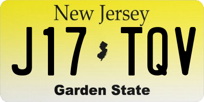 NJ license plate J17TQV