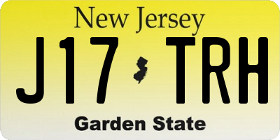 NJ license plate J17TRH