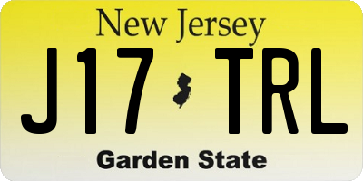 NJ license plate J17TRL
