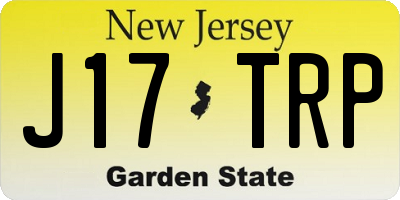 NJ license plate J17TRP