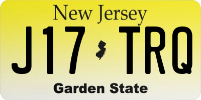 NJ license plate J17TRQ