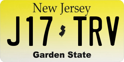 NJ license plate J17TRV