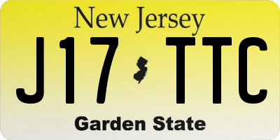 NJ license plate J17TTC