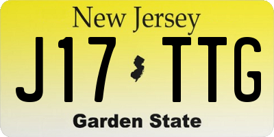 NJ license plate J17TTG