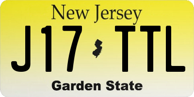 NJ license plate J17TTL