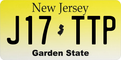 NJ license plate J17TTP