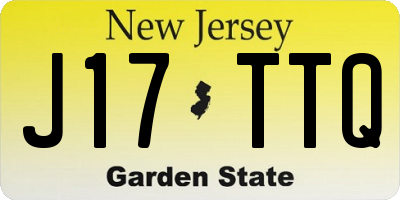 NJ license plate J17TTQ