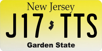 NJ license plate J17TTS