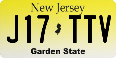 NJ license plate J17TTV