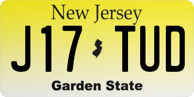 NJ license plate J17TUD