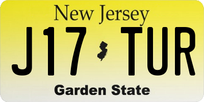 NJ license plate J17TUR