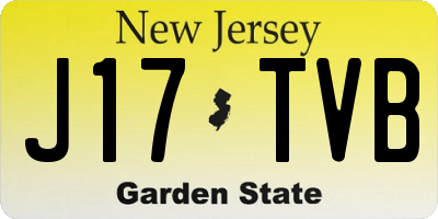 NJ license plate J17TVB