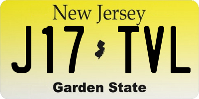 NJ license plate J17TVL