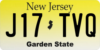 NJ license plate J17TVQ