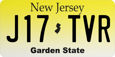 NJ license plate J17TVR